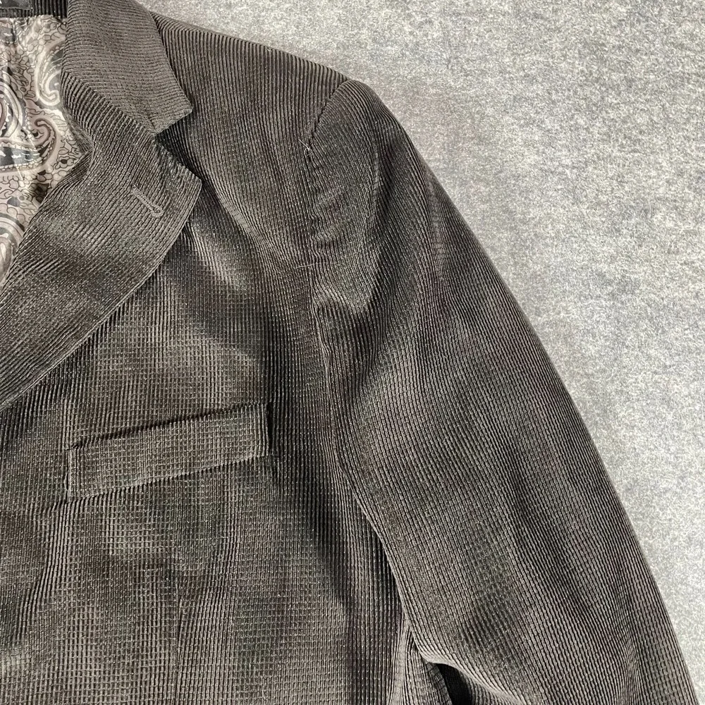 Bachrach Jacket Mens 40 R Black Corduroy Blazer Cord Sports Coat Academia Preppy
